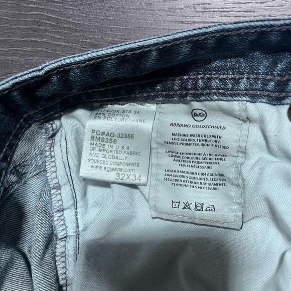 Adriano Goldschmied Jeans Mens 30x31 Blue The Graduate USA Made Blokecore AG - Picture 8 of 9